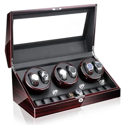 Luxury Fashionable Watches Display Box That Rotatable Watch Winder Box with LED with Lock 13 Slot Watch Box 7+6 Watch Winder Box