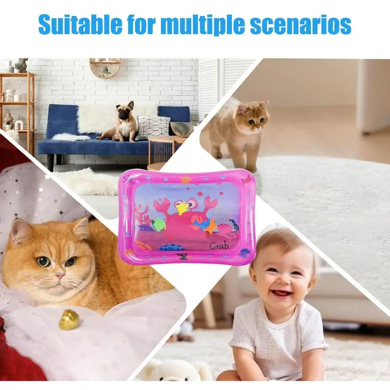 Water Sensory Play Mat Water Anti-shock Mat For Children EducationToy Cat And Dog Pet Playmat For Developing Activity Toys