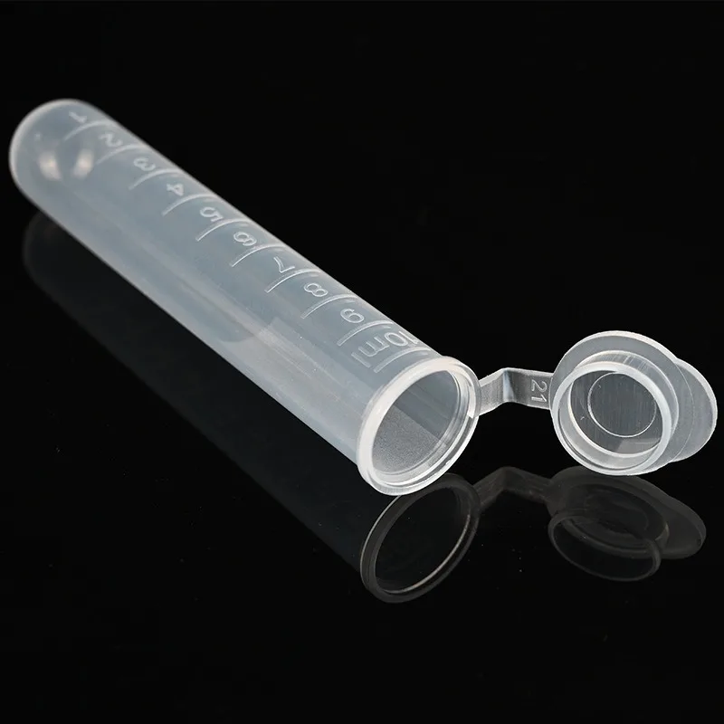 100 قطعة من لوازم المختبرات عينة شفافة من البلاستيك الصغير أنبوب الطرد المركزي أنبوب اختبار غطاء حاوية المختبر #2