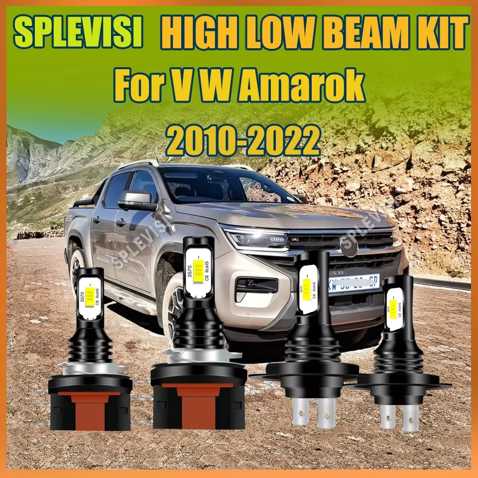 H15 H7 H11 LED Hi Beam/DRL Light Low Beam Canbus For VW Amarok 2010-2022 2011 2012 2013 2014 2015 2016 2017 2018 2019 2020 2021
