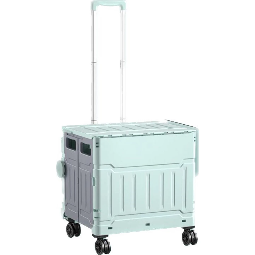 

Uni-Silent Collapsible Portable Supermarket Shopping Truck Foldable Plastic Trolley Carry Folding Hand Trolley Cart FST85