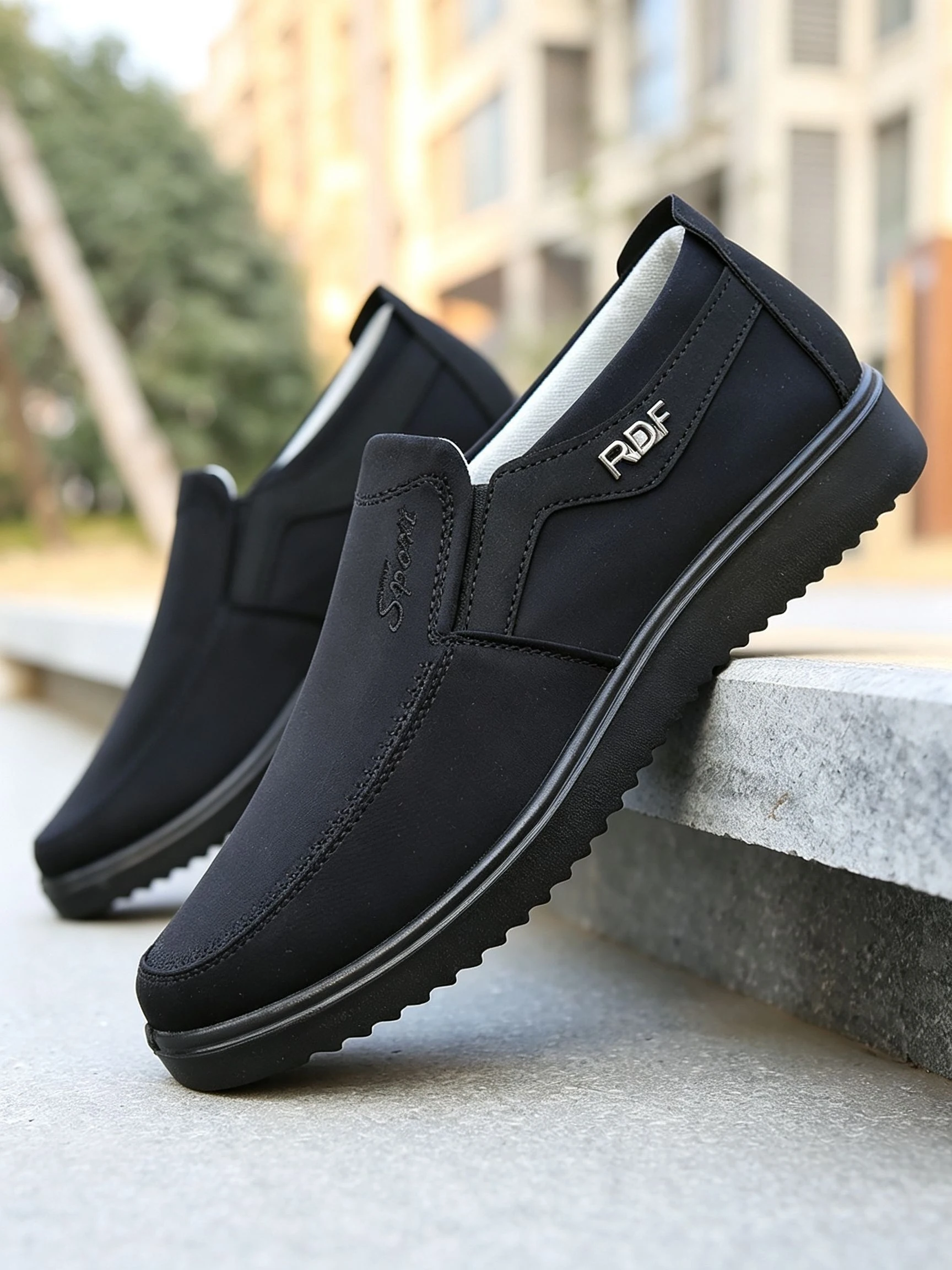 Herren-Freizeitschuhe - Leichte, Atmungsaktive Flachsohle mit PU-Boden, Weiche und Stoßdämpfende Laufschuhe – Detail 1