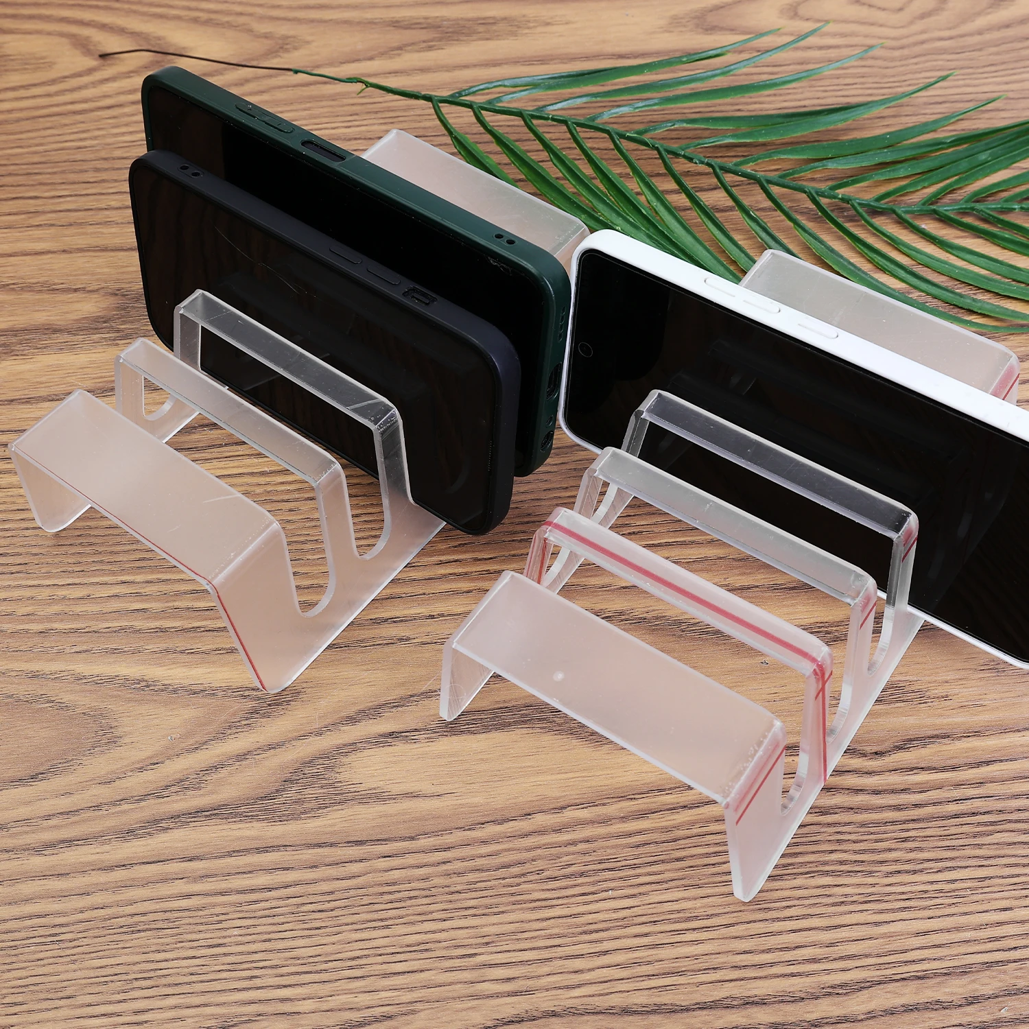 Acryl Transparante Mobiele Telefoon Houder Multi Port Opslag Stand voor Mobiele Telefoon Tablet Luie Beugel Warmteafvoer Houders