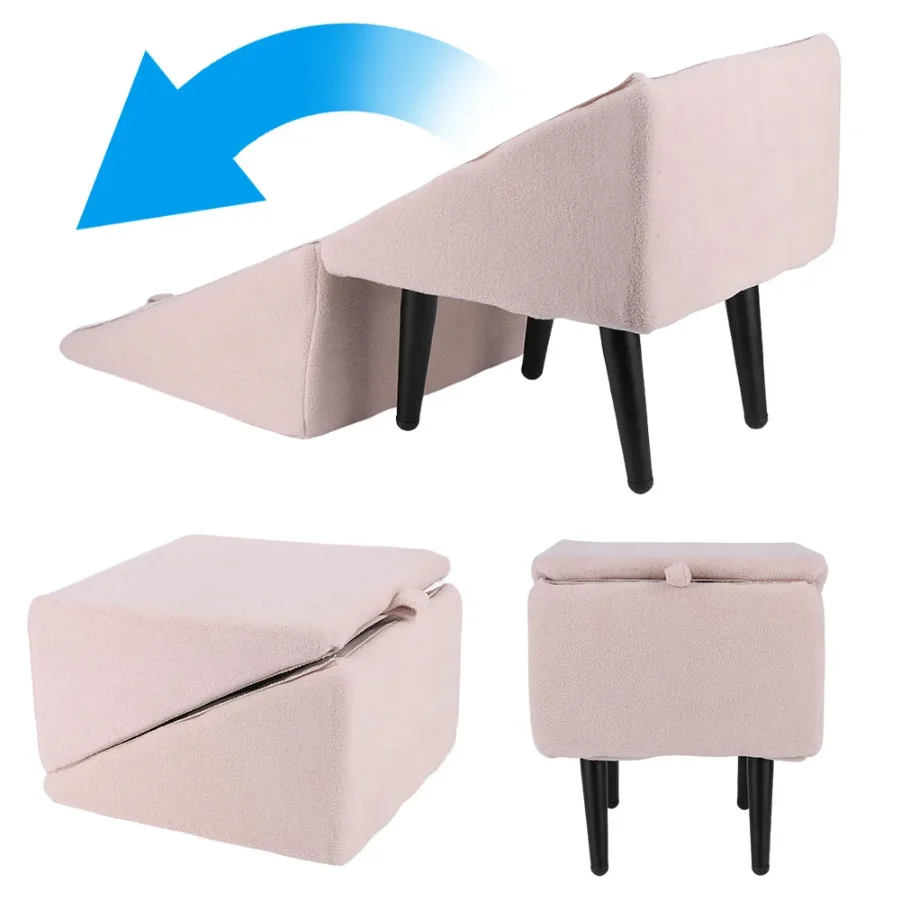 

2 in 1 Foldable Dog Vehicle Stair with Footrest Stool Non-Slip Cat Vehicle Ramp Transformable Cat Ramp for Senior Animal