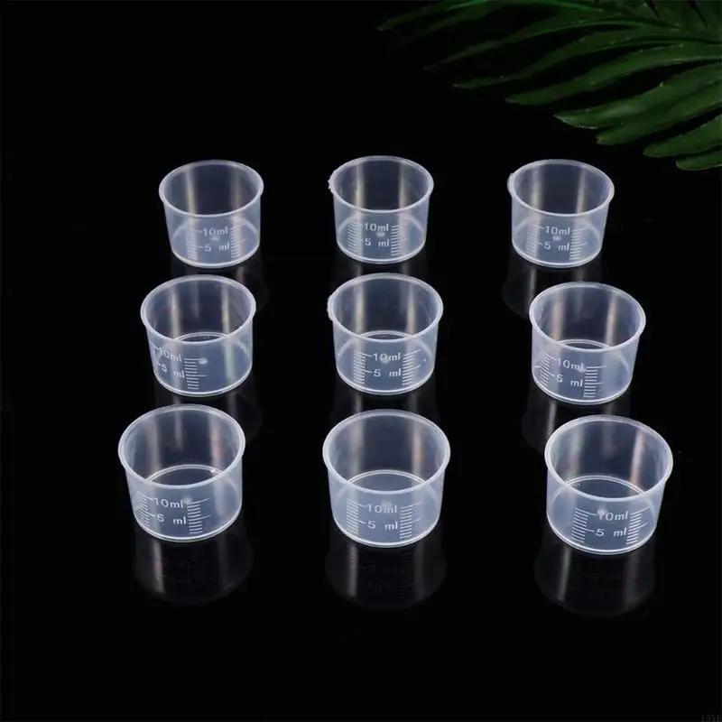 50Pcs Small Measuring Cups Graduated Lab Beakers Cup Shatterproof Liquid Measuring Tool For Kitchen Baking Laboratory