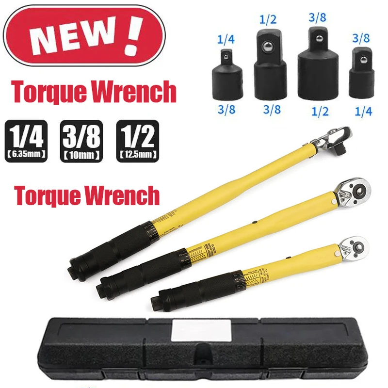 

19-110N.m Torque Wrench 3/8 1/4 Precise Reversible Ratchet Torques Key Professional Bicycle Motorcycle Car Automotive Tool