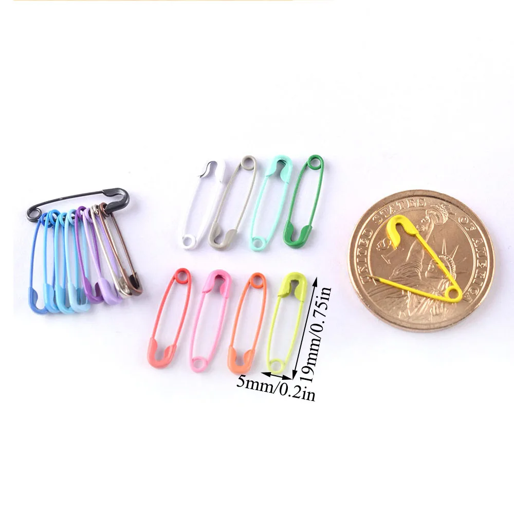 Mini Colored Safety Pins Stitch Markers Metal Sewing Pins Brooch Pins Jewelry Safety Pins Tag Pins Garment Pins Locking Craft