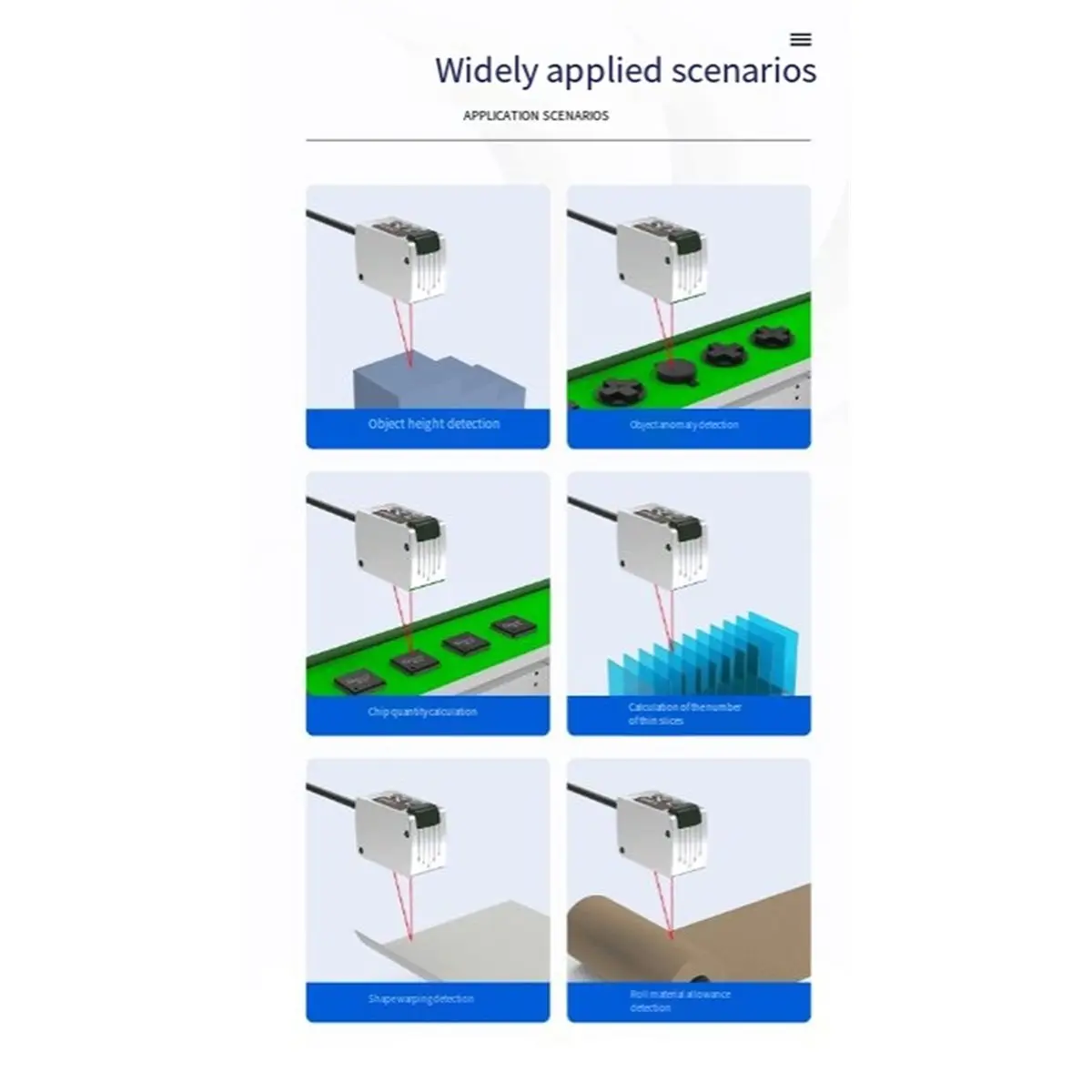 Laser Displacement Sensor 485 + NPN ‑ 0.1mm Accuracy Non‑Contact Laser Distance Sensor 200‑600mm Range for Industry