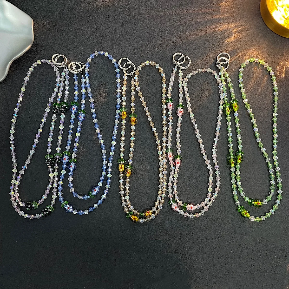 

Модный длинный плечевой ремень для телефона с хрустальными бусинами, универсальный и удобный ремешок для телефона