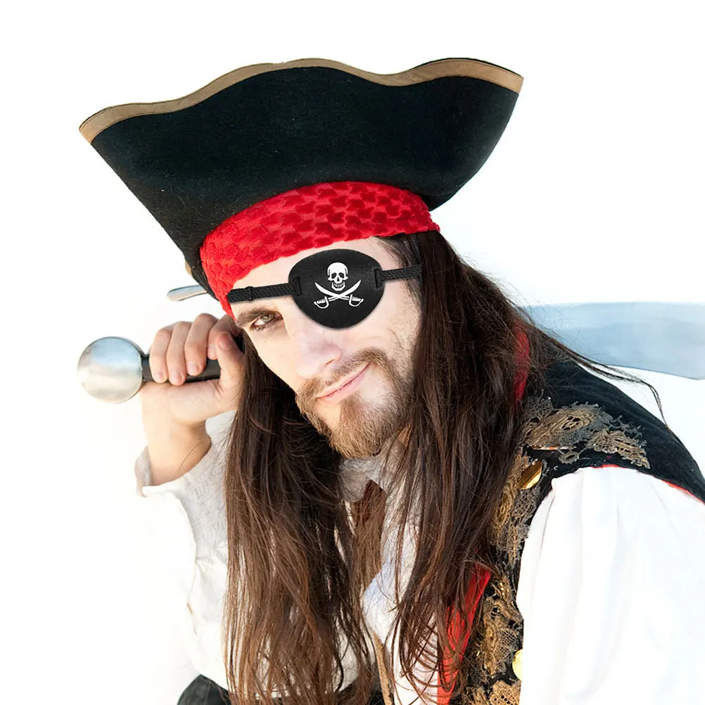 

3Pcs Pirate Eye Patch Cosplay Breathable Elastic Band Creative Halloween Masquerade Party Costume Eye Mask Cosplay Prop 10