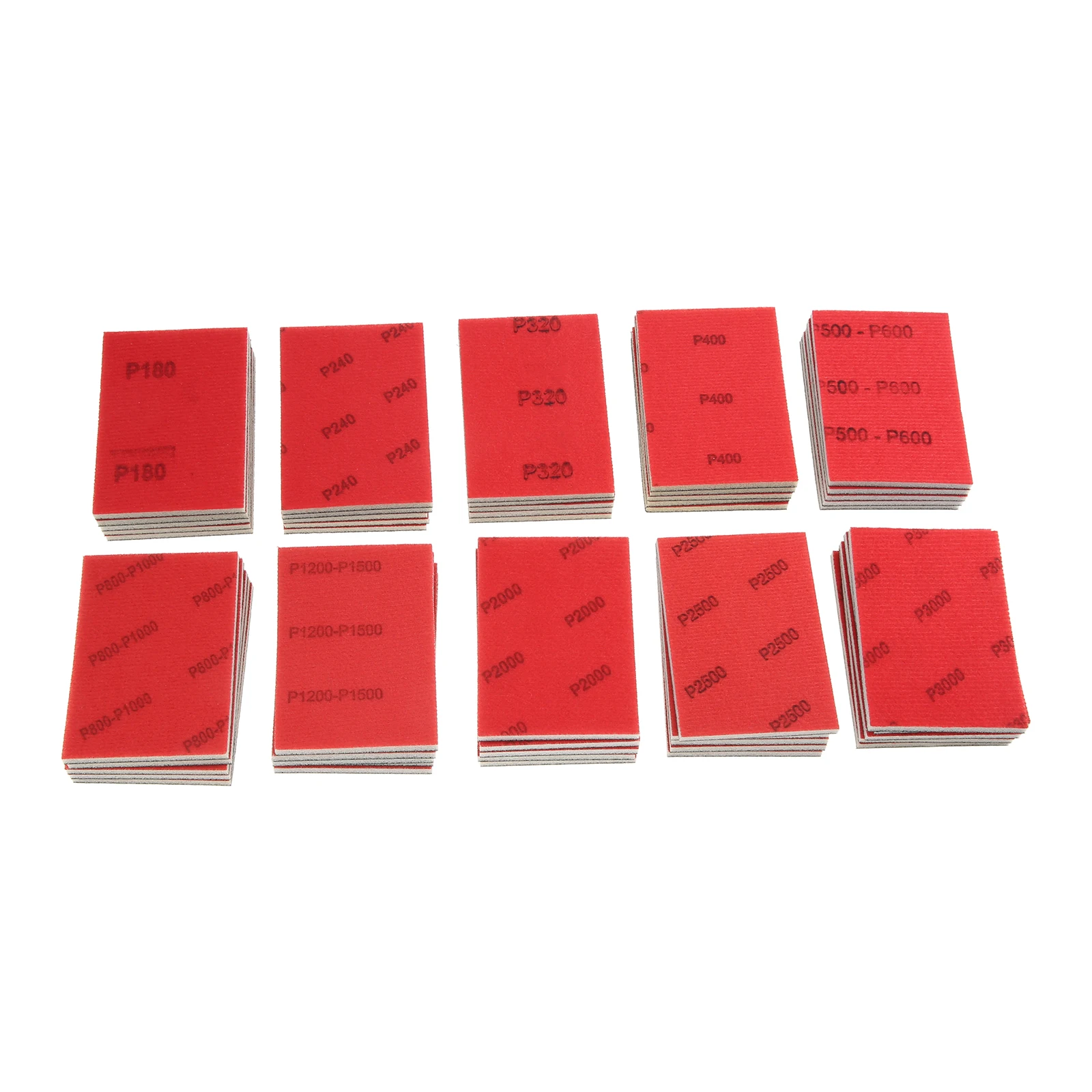 50PCS 10 Grits From 180 To 3000 Sanding Sponge Hook & Loop Dry Wet Sanding Block for Wood/Metal,/Drywall/Furniture Polishing DIY view 6
