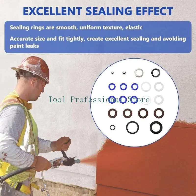 

57QF 244194 Упаковочный комплект для ремонта насоса для 295 495 595 390 395 490 3400 Аксессуары для безвоздушного распылителя