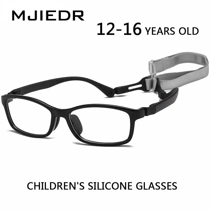 

MJIEDE Children Silicone Glasses Frame TR90 Prescription Eyeglasses Flexible Kids Optical Glasses Used For 12-16 Years Old