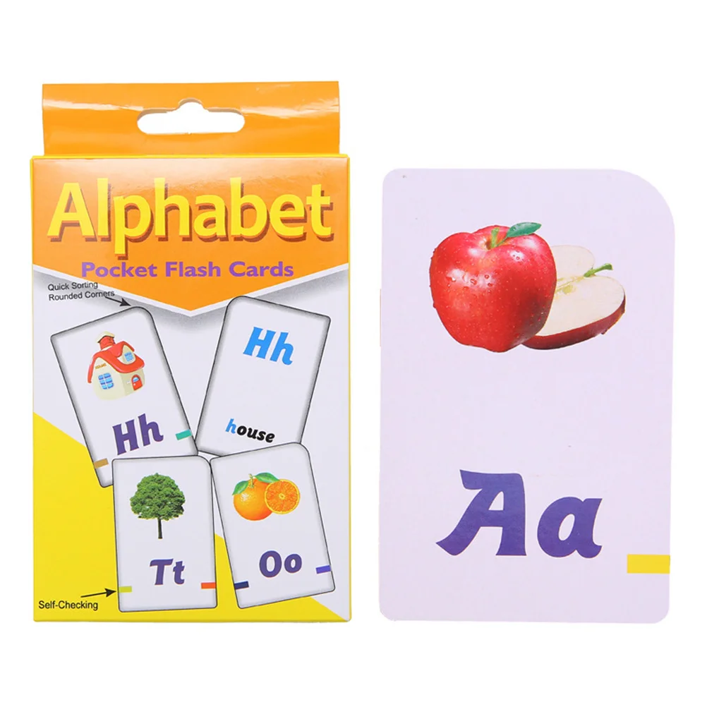 

2Sets Numbers Alphabet Flash Cards Educational Tools for Kids Early Learning Basic Math and Abc Study Supplies