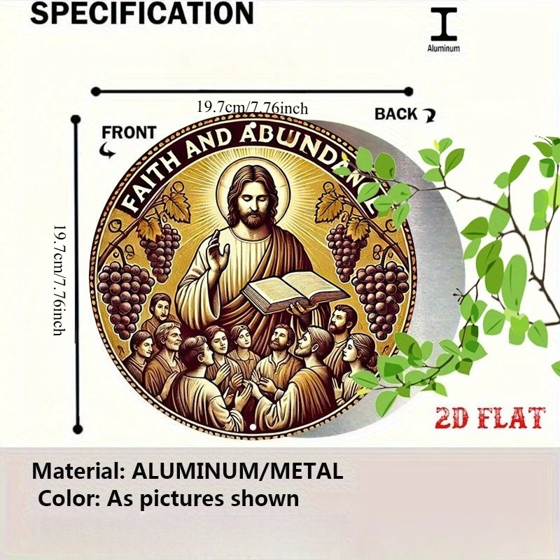 2D Flat - Round Aluminum Sign Measuring Featuring a 2D Flat Design, Promoting Community Spirit And Divine Wisdom