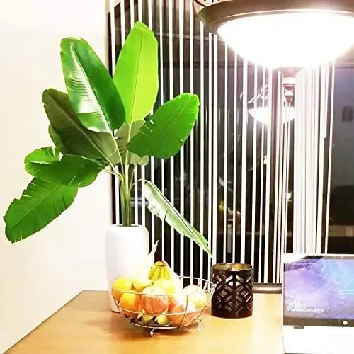 Künstliche Pflanze gefälschte Bananen baum blätter mit Stielen Grün Blumen arrangement Hawaii Luau Dschungel Strand Hochzeits feier – Detail 8