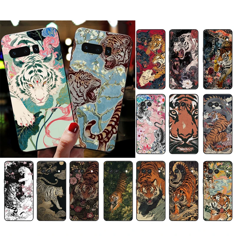 구글 픽셀 10 프로 XL 9 프로 XL 9A 8 7 6 프로 픽셀 8A 7A 6A 픽셀 8 7 6 5 호랑이 아트 폰 케이스