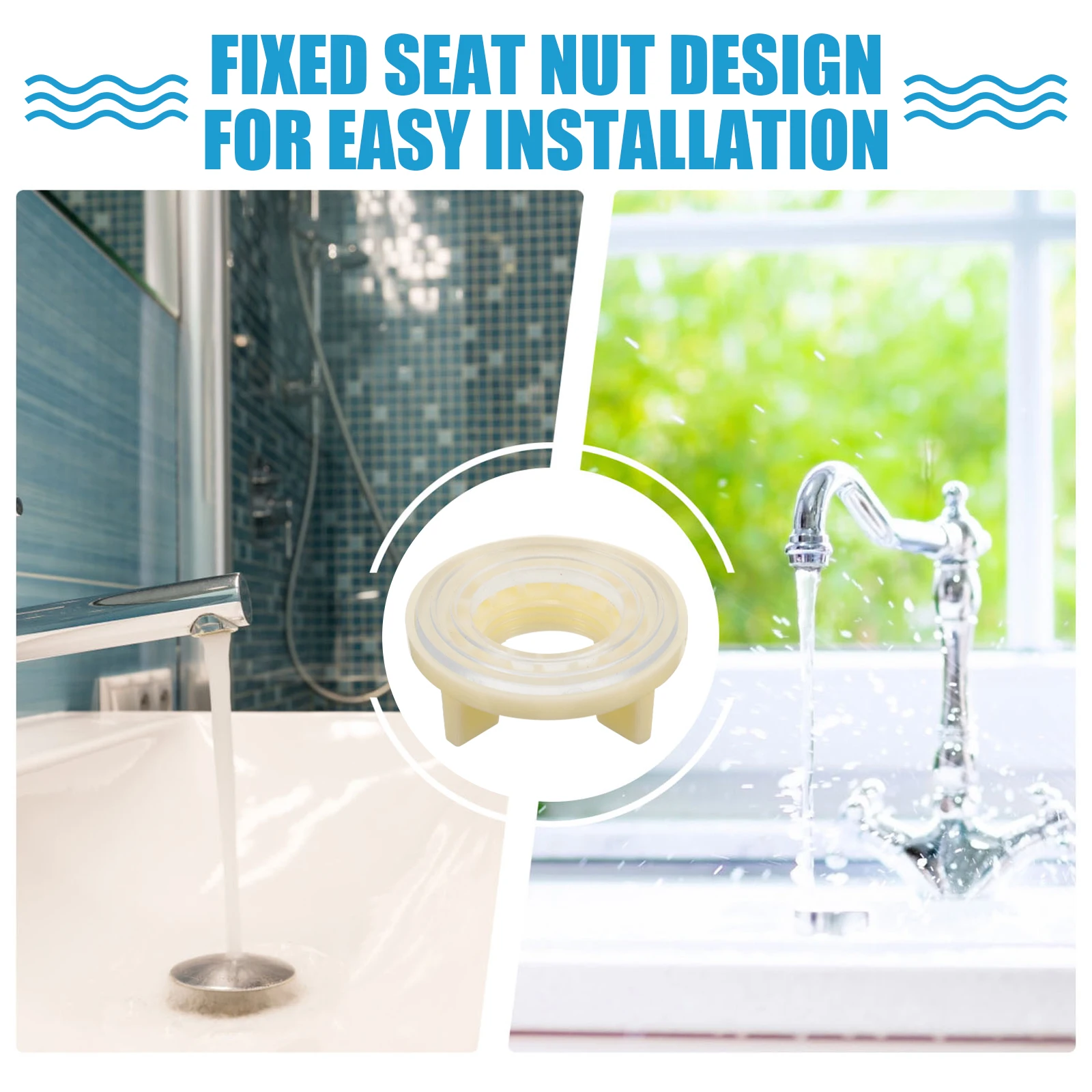 10Sets Faucet Nut Washer Kit High Hardness Faucet Fixing Fitting Kitchen Bathroom Repair Set Toilet Fastening Washer