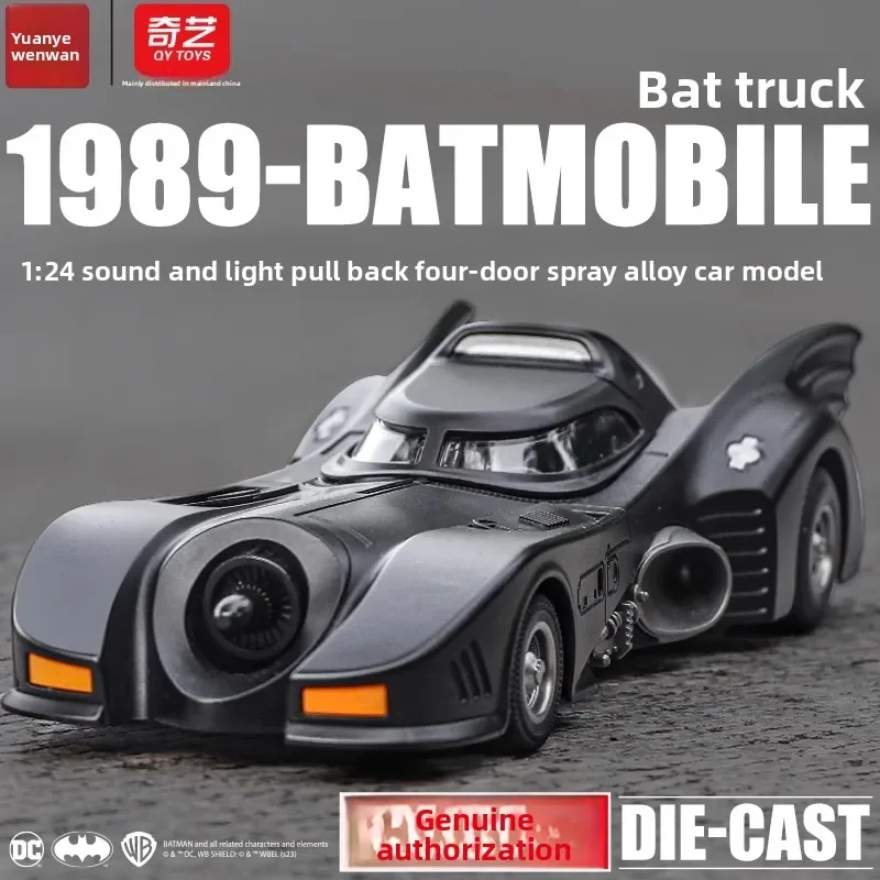

Round Field Original Series1/24 Scale Spray-Painted Batmobile Die-Cast Car Model Anime Figure Assembly Ornament Toys Collectible