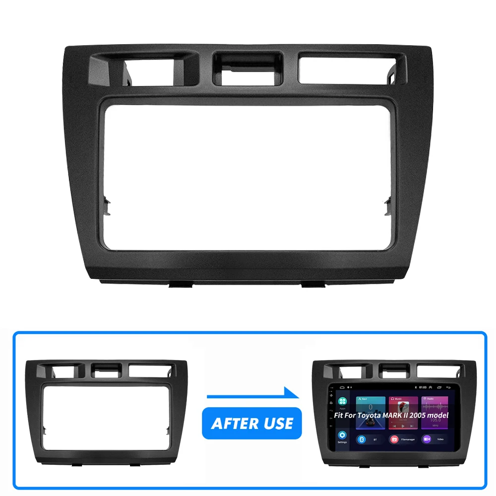 Car Radio Fascia for TOYOTA Mark II JZX110 Verossa Stereo Dash Kit Installation Fascia CD Face Plate Panel DVD Frame 2 DIN