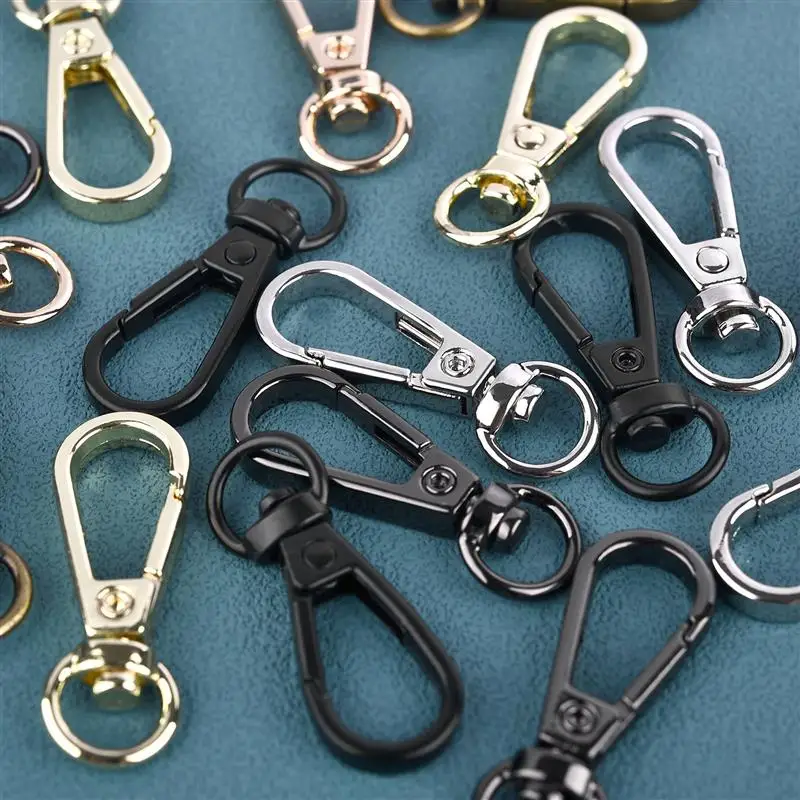 

5pcs Metal Swivel Snap Hook Clasps Clips Rings Clip Hooks For DIY Craft Bag Strap Belt Keychain Necklace Bracelet Chain