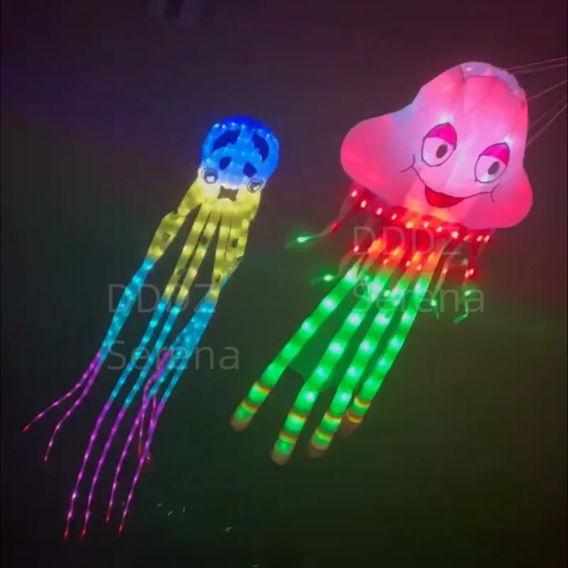 LED 5M Jerryfish Wasvlieger Lijnhanger zachte vlieger in de nacht in hoge helderheid met ronde hoek LED goed beschermvlieger