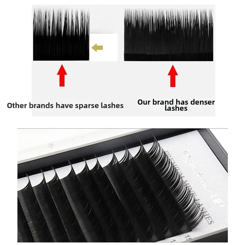 0.05/0.07 Thickness Individual Lashes Volume Soft Matte Classic Lash Darker Black Mix Length Mink Eyelash for Eyelash Extensions