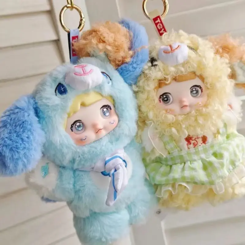 Genuíno nommi v5 filhote de cachorro diário série caixa cega kawaii vinil pelúcia boneca saco pingente desktop sala forcor ornamento surpresa presente da menina