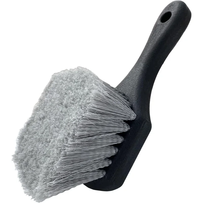 Car Tire Rim Cleaning Brush Soft-bristled Car Wash Brush Short Handle Convenient for Scrubbing General Car Tire Beauty Brush