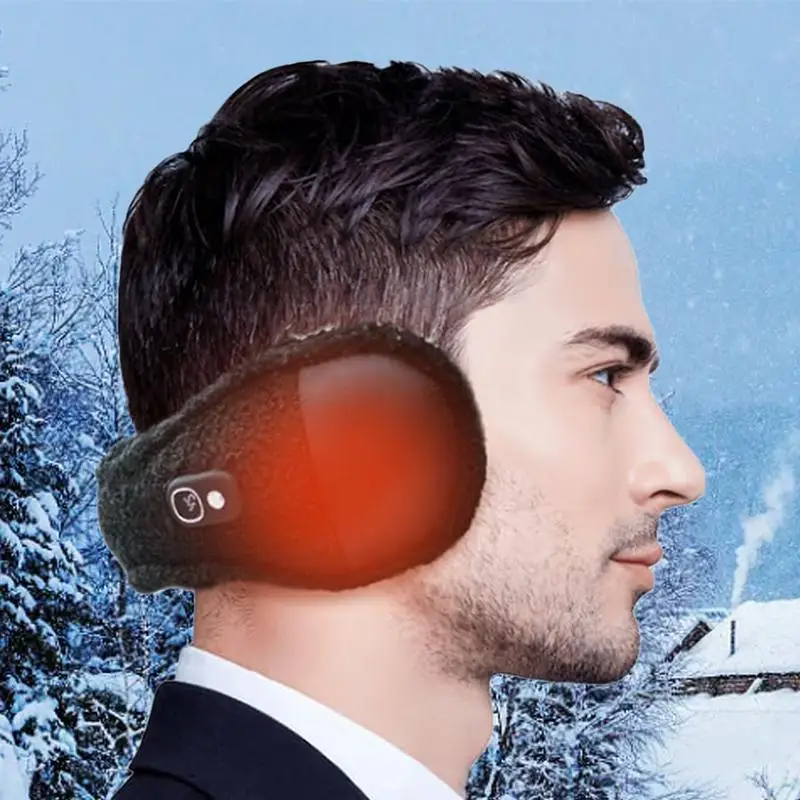 Warm Ear Muffs 3 Temperature Modes Fleece Lining Heated Earmuffs For Women Winter Auto Power Off Thermal Ear Protection