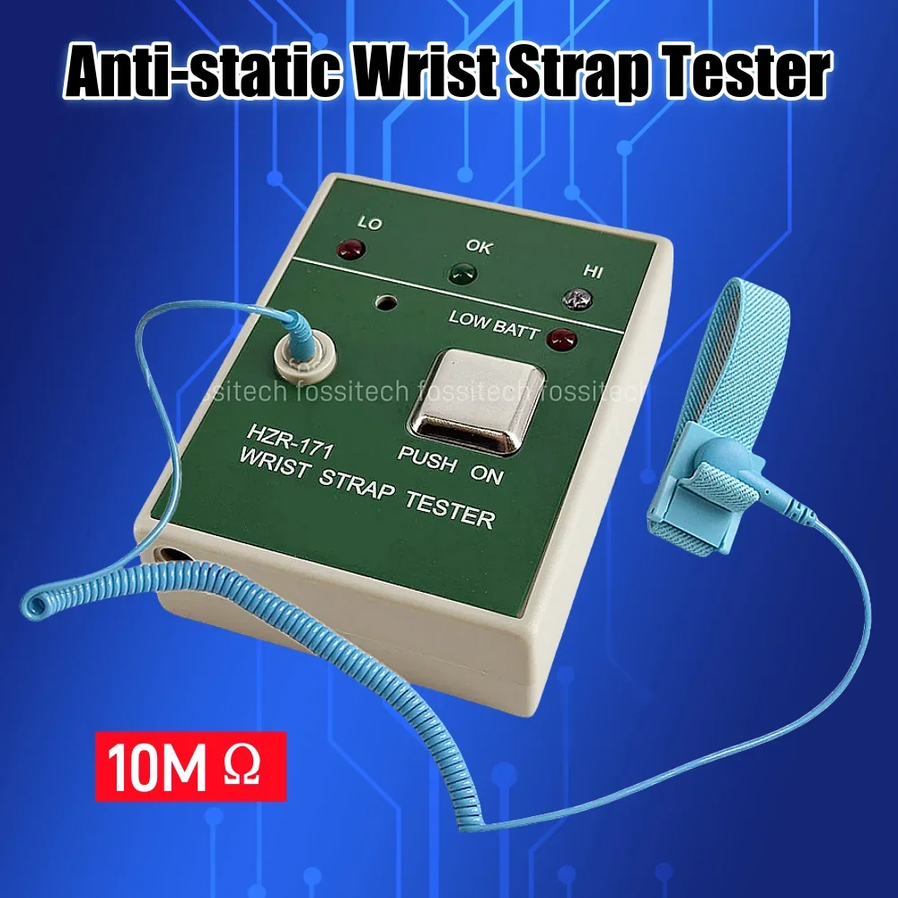 HZR-171 Static Electricity ESD Wrist Strap Tester For Anti-static Wrist Strap Electrostatic Ring Ground Wire Connection Detector