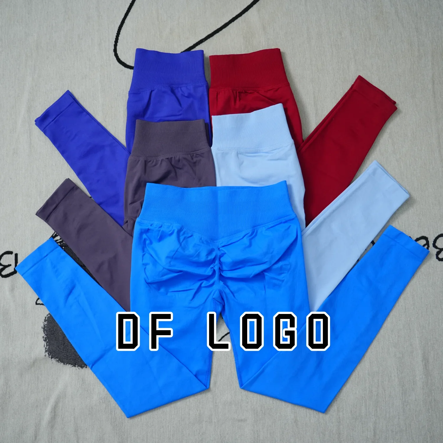 DF Yoga Impact Leggings Women Curl Up Seamless Pants High Quality Leggings Low Ribbed Fitness Pants High Stretch Fitness Tights