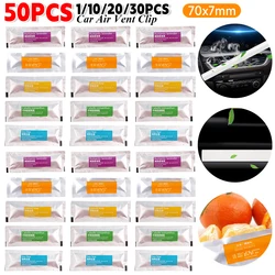 50-1PCS Car Air Vent Clip Freshener Perfume Car Styling Solid Diffuser Sticks Replacement Romantic Lavender Cabello Osmanthus Pe