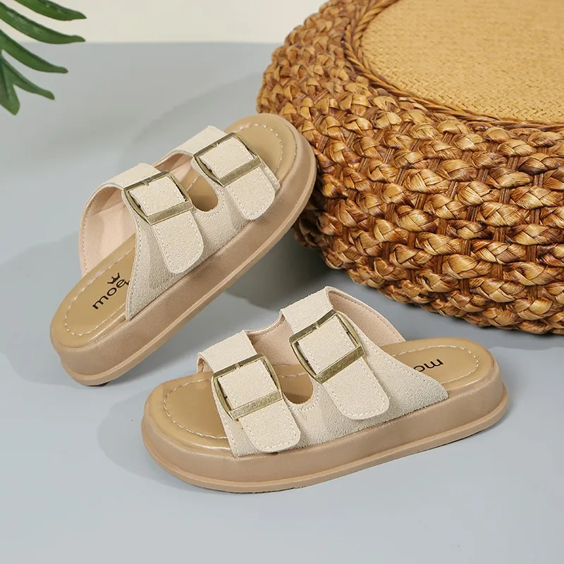 Zapatos de playa informazioni para niecos y nias, chanclas antideslizantes con punta abierta, suela suave, cómodas, pantofole per bambini