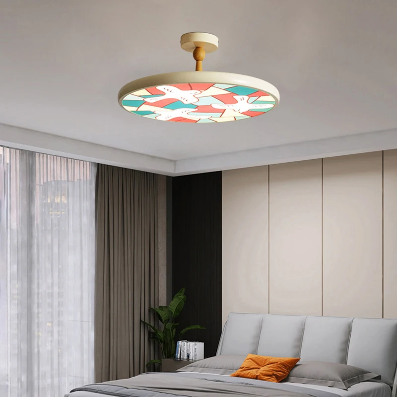 Kids Ceiling Lamp Art cartoon Colorful Acrylic LED round lamp Living Room Bedroom Restaurant cartoon Children's Room Decor Lamp