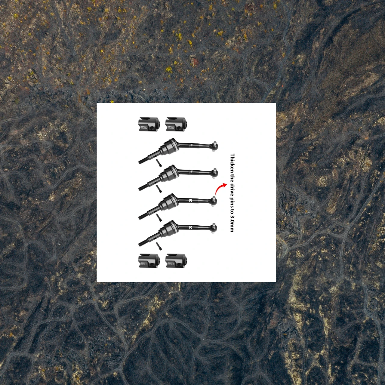 

TRAXXAS Mini Slash Mini Rally For 4140 Carbon Steel F & R Driveshafts & Drive Cups 10850、10850X