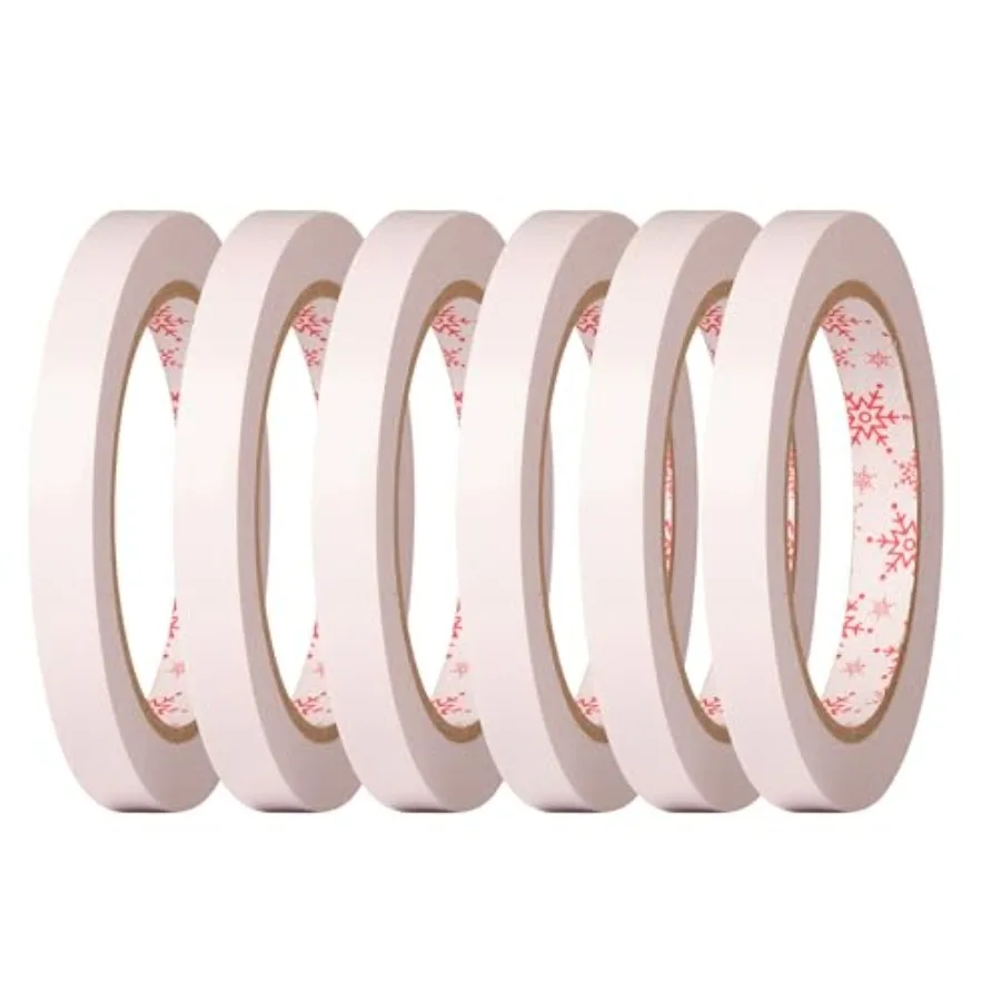 

Double sided gift wrap tape with paper backing for elegant gift wrapping 6 rolls of transparent adhesive tape measuring 1 2 inc