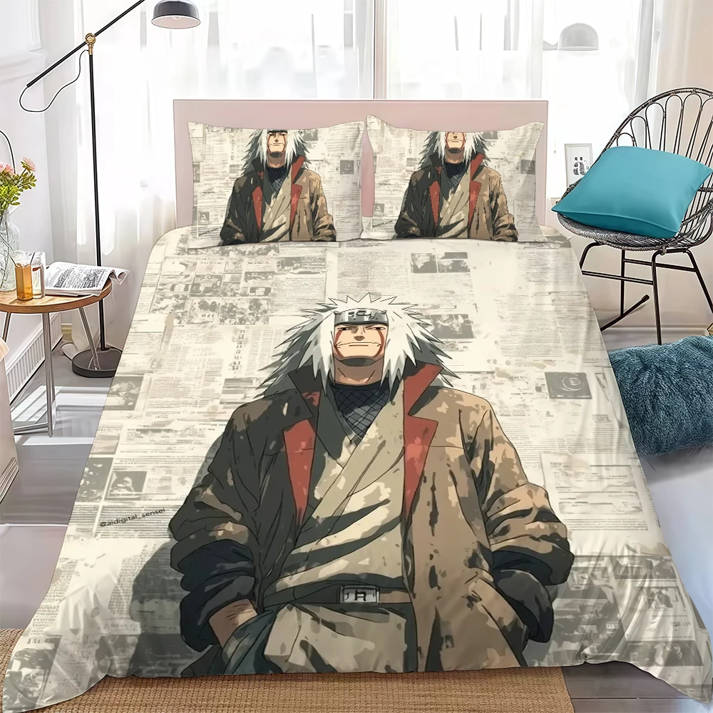 N-NARUTOS C-Cool Duvet Cover Set Home Style Bedding Soft Laundry Cotton Bed 3 Piece Set Student Dormitory Gift