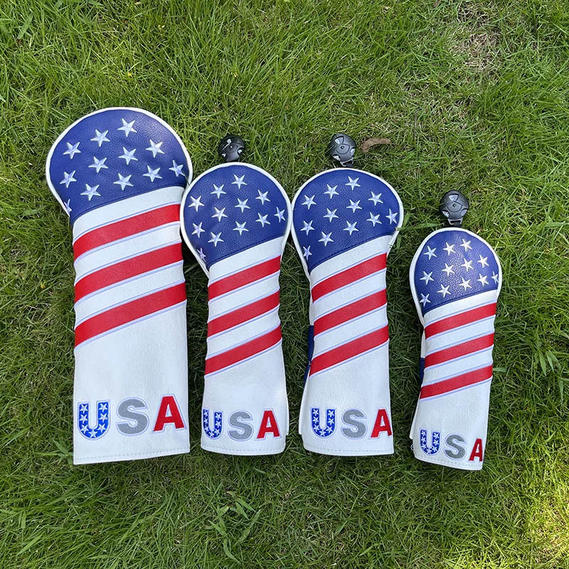 

Trendy American Style Golf Headcovers for Fairway/Hybrid/Putter, Patriotic Protective Cap New Anti-Dust Golf Club Accessories