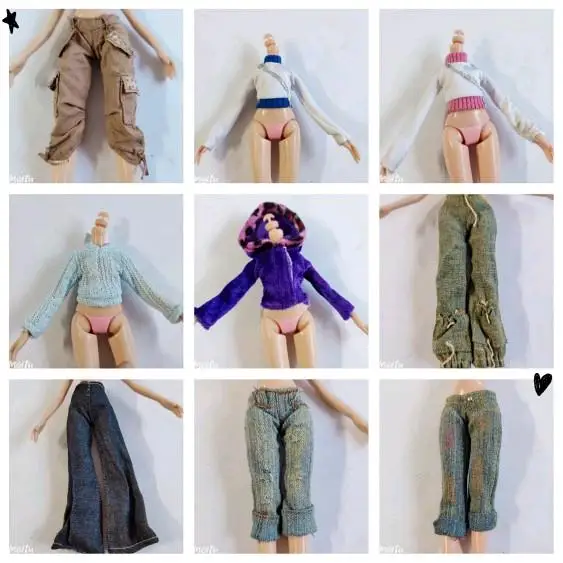 9box original monsters high school clothes pants skirt winxs club without body DIY Doll  xindong girl Doll House Children Gifts