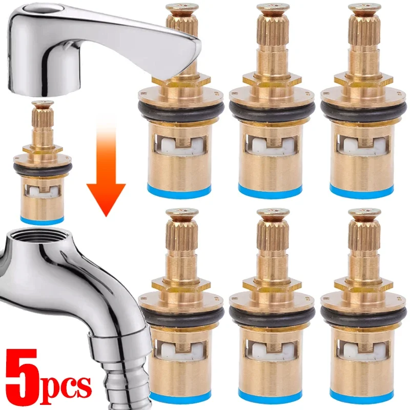 5/1PCS Replacement Tap Valve Universal Water Faucet Cartridge Bathroom Brass Faucet Valve Repair Part Kitchen Tap Accessories