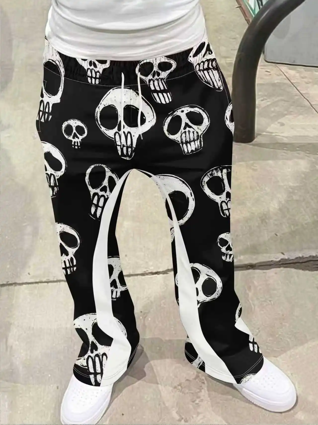 

Men's New Style Fashion Drawstring Pants Outdoor Beach Pants Printed Holiday Fashion Trousers Flare Pants Hip-hop Streetwear