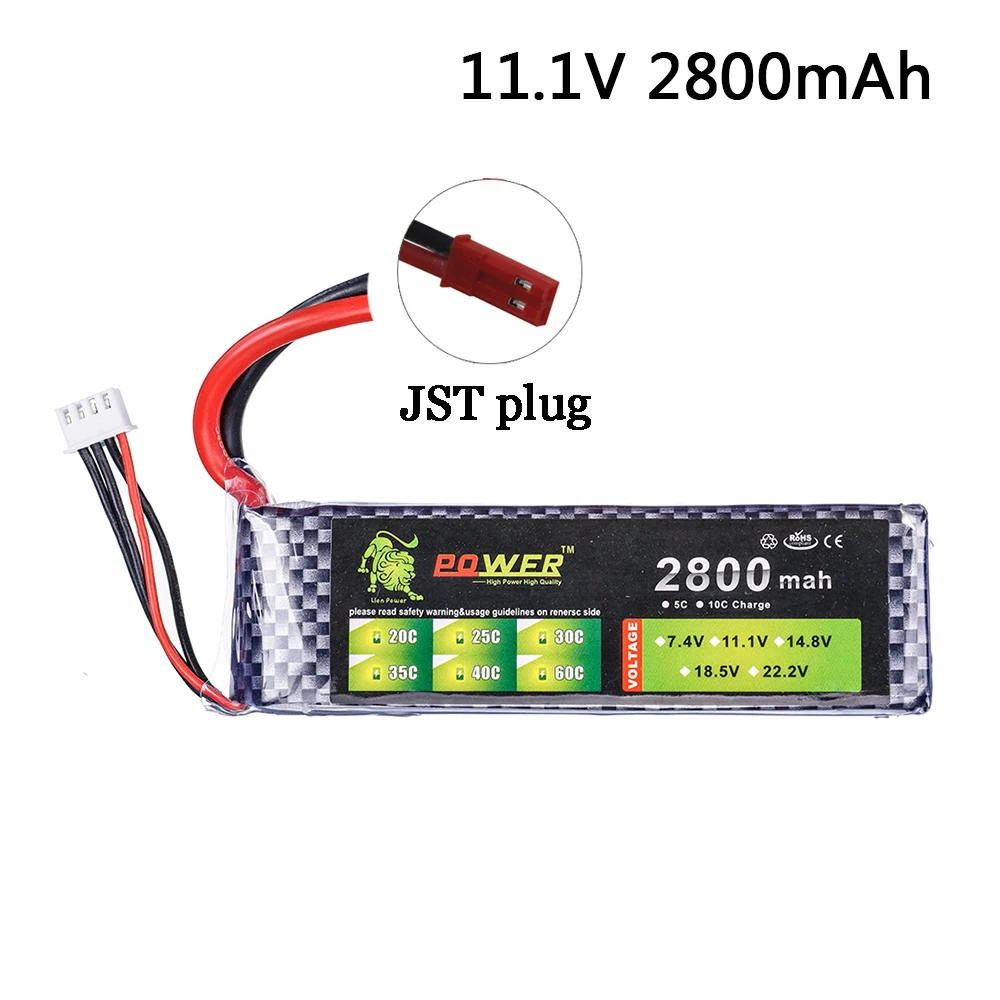 업그레이드 리포 배터리 XT60/T 플러그, RC 쿼드콥터 비행기 헬리콥터 장난감 자동차 보트 드론 부품, 3S 2200mah 11.1V, 11.1V 2800mAh