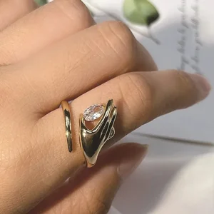 Adjustable open hug ring, love, romantic, birthday jewelry, unisex, can be used as a gift for family and friends 8 Main Sales Graduation Ring - №4