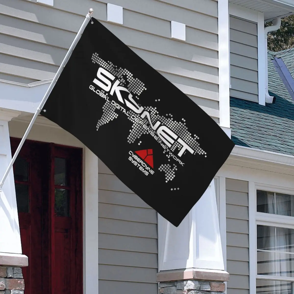 Skynet - Courtyard balcony decoration flag, Cyberdyne Systems Terminator, Flag garden decoration