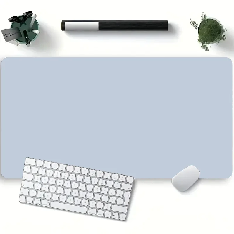 Solid Color Simple Computer Laptop Mouse Pad Office Large Black Desk Mat Girls Gaming Mousepad Leather Non-Slip Cushion 900X450