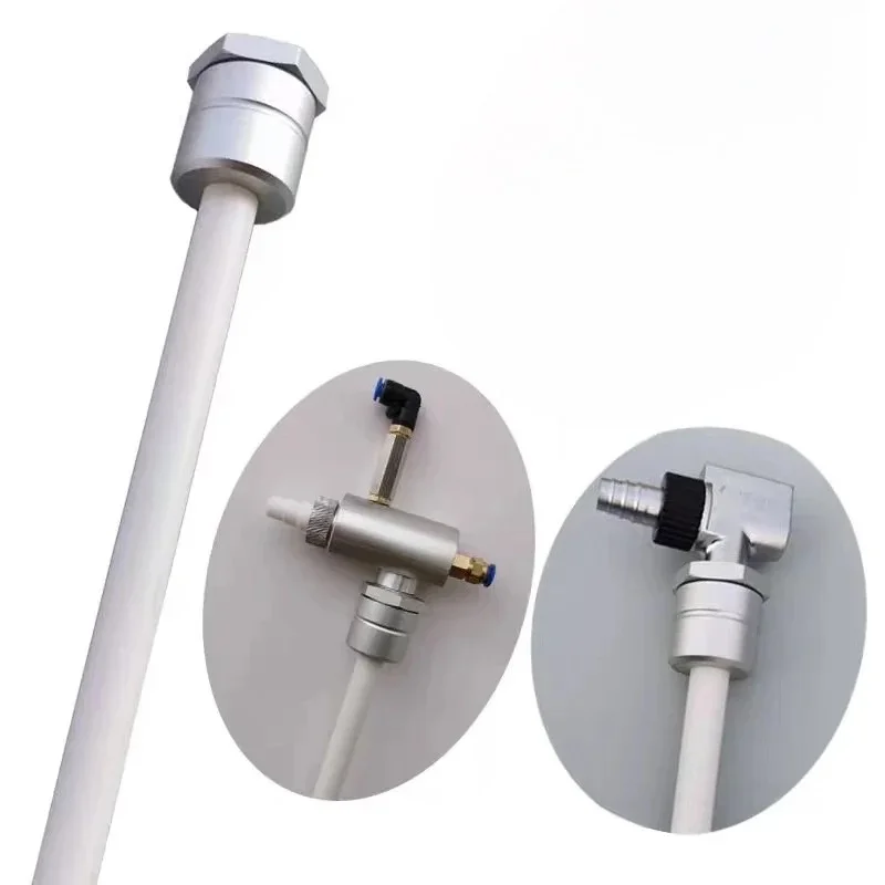 Pump Injector Adapter Connector with Suction Pipe Pick Up Tube for Powder Coating Tank
