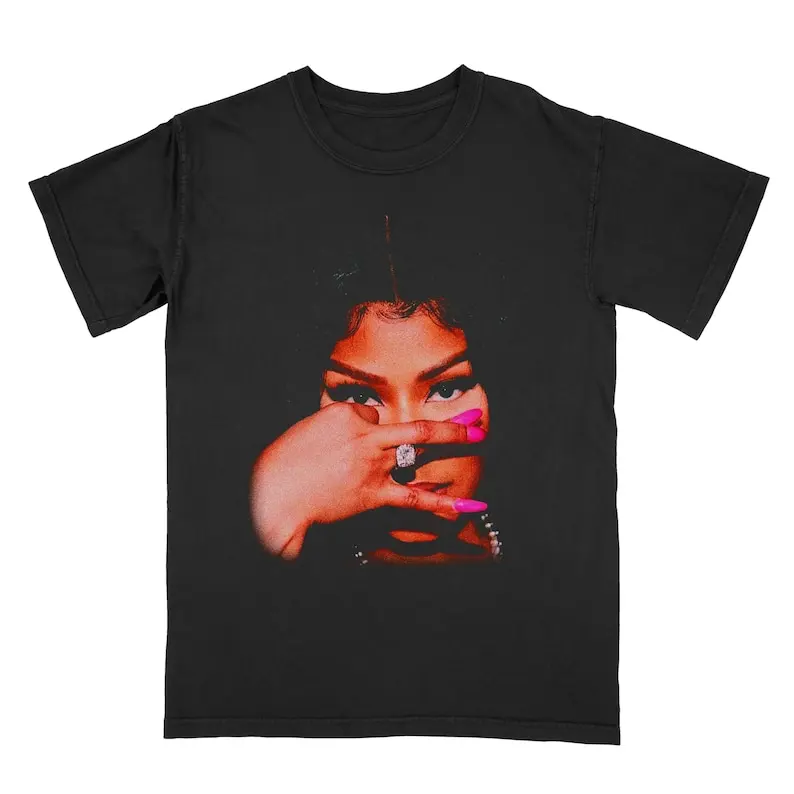 Nicki Minaj Graphic Tee, Trendy Hip-Hop Shirt, Unisex Pop Culture T-Shirt, Retro Streetwear, Long Sleeves and Sweatshirts Availa