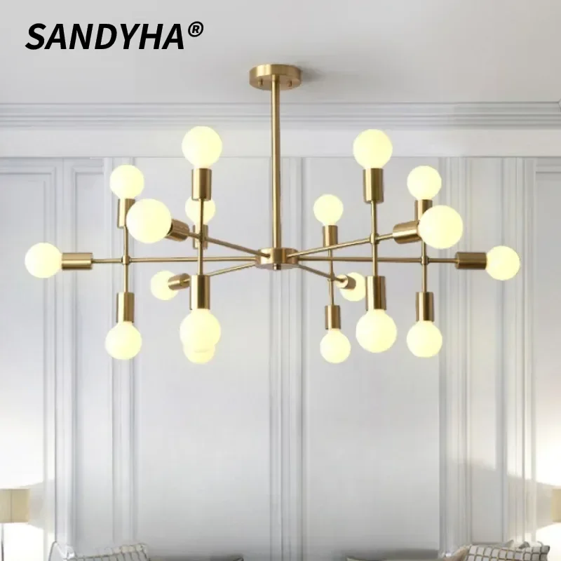 

SANDYHA скандинавский простой подвесной светильник, люстра, светодиодный подвесной светильник для гостиной, вестибюля, обеденный стол, светильник, домашний декор