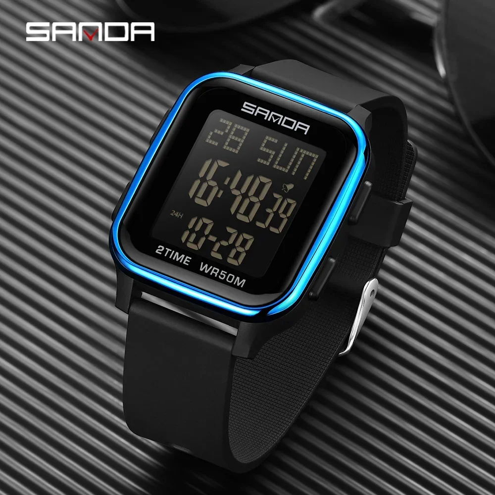 SANDA 6211  Men's and Women's Form Display Electronic Watch Electronic Watch Student Fashion Trend Multi functional Waterproof